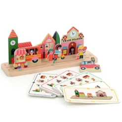 Jeu de logique en bois, Oussassplass La ville - Ingela P.Arrhenius