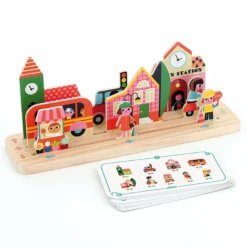 Jeu de logique en bois, Oussassplass La ville - Ingela P.Arrhenius