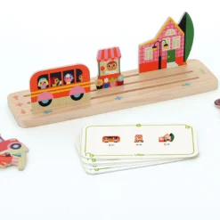 Jeu de logique en bois, Oussassplass La ville - Ingela P.Arrhenius