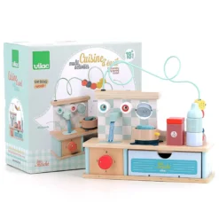 Jeu d’éveil en bois, Cuisine multi-activités
