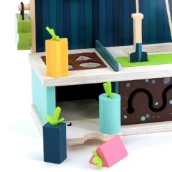 Jeu d’éveil en bois, Jardin multi-activités