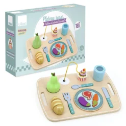 Jeu d’éveil en bois, Plateau repas multi-activités