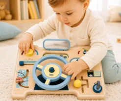 Jeu d’éveil en bois, Tableau de bord multi-activités