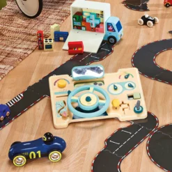 Jeu d’éveil en bois, Tableau de bord multi-activités