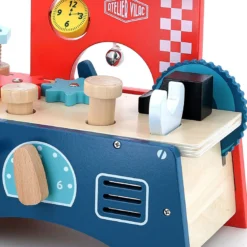 Jeu d’éveil en bois, Établi multi-activités