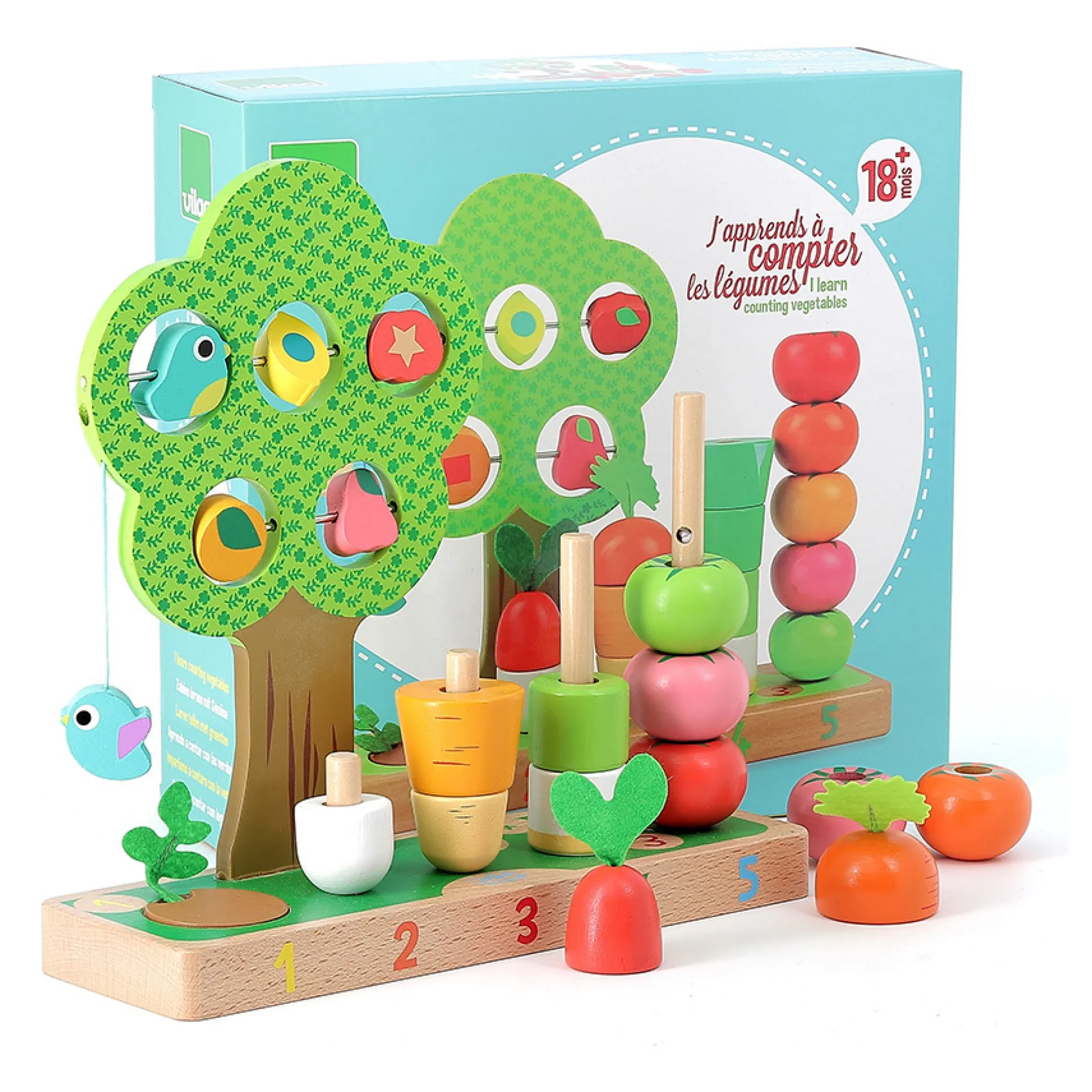 Jouet d’éveil, J'apprends à compter Les légumes