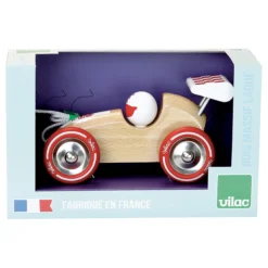 Jouet à tirer, Voiture de course - Bois naturel