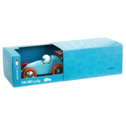 Jouet à tirer, Voiture de course - Turquoise-rouge