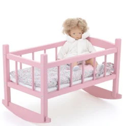 Lit bercelonnette rose Vanille-Fraise jusqu'à 40 cm