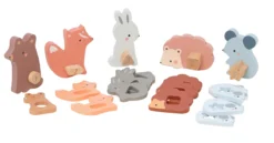 Maman-bébé 1, 2, 3, 4, 5 - Puzzles d'éveil en bois - animaux à compter