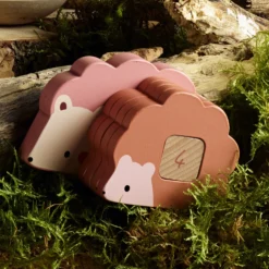 Maman-bébé 1, 2, 3, 4, 5 - Puzzles d'éveil en bois - animaux à compter