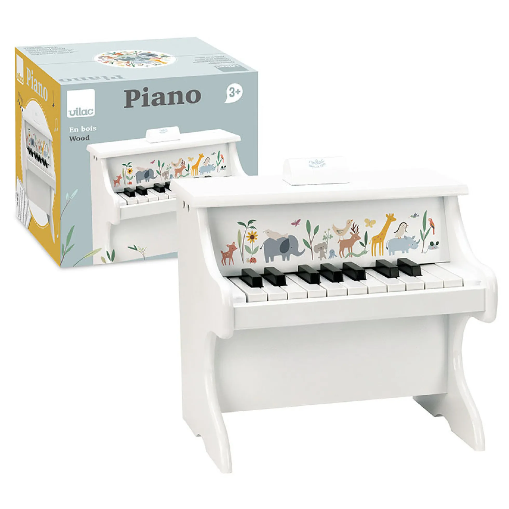 Piano en bois, Les animaux du monde - Sarah Betz