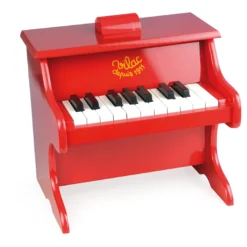 Piano en bois, Rouge