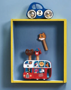 Pop-up en bois, Autobus anglais - Ingela P.Arrhenius