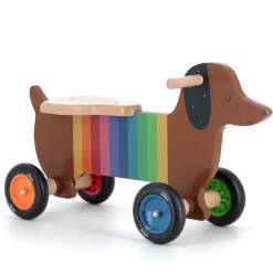 Porteur en bois, Chien multicolore - Andy Westface