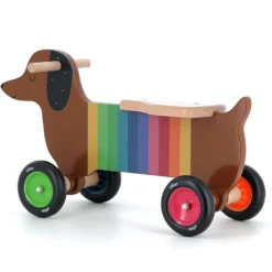 Porteur en bois, Chien multicolore - Andy Westface
