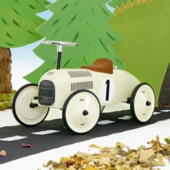 Porteur en métal, Vintage blanc crème
