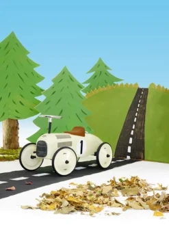 Porteur en métal, Vintage blanc crème