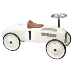 Porteur en métal, Vintage blanc crème
