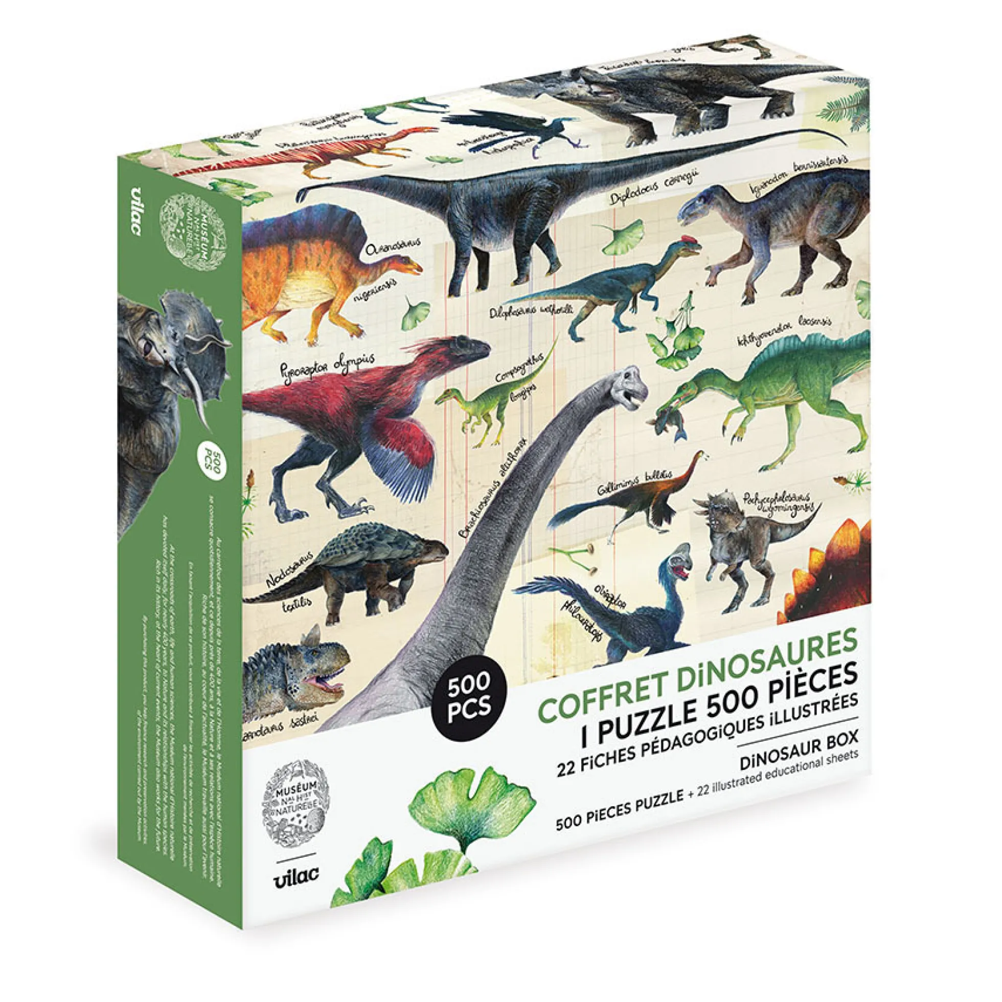 Puzzle dinosaures 500 pièces - Muséum national d'Histoire naturelle