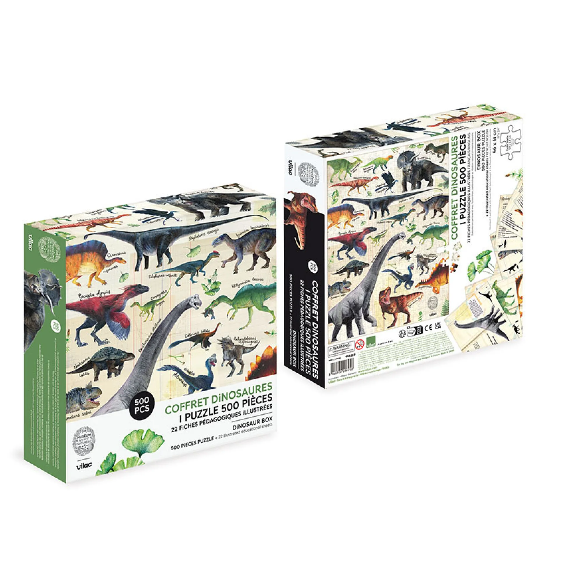 Puzzle dinosaures 500 pièces - Muséum national d'Histoire naturelle