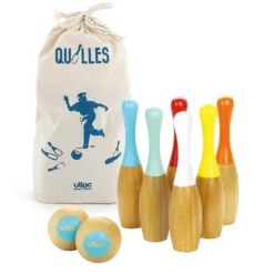 6 quilles bowling bicolores