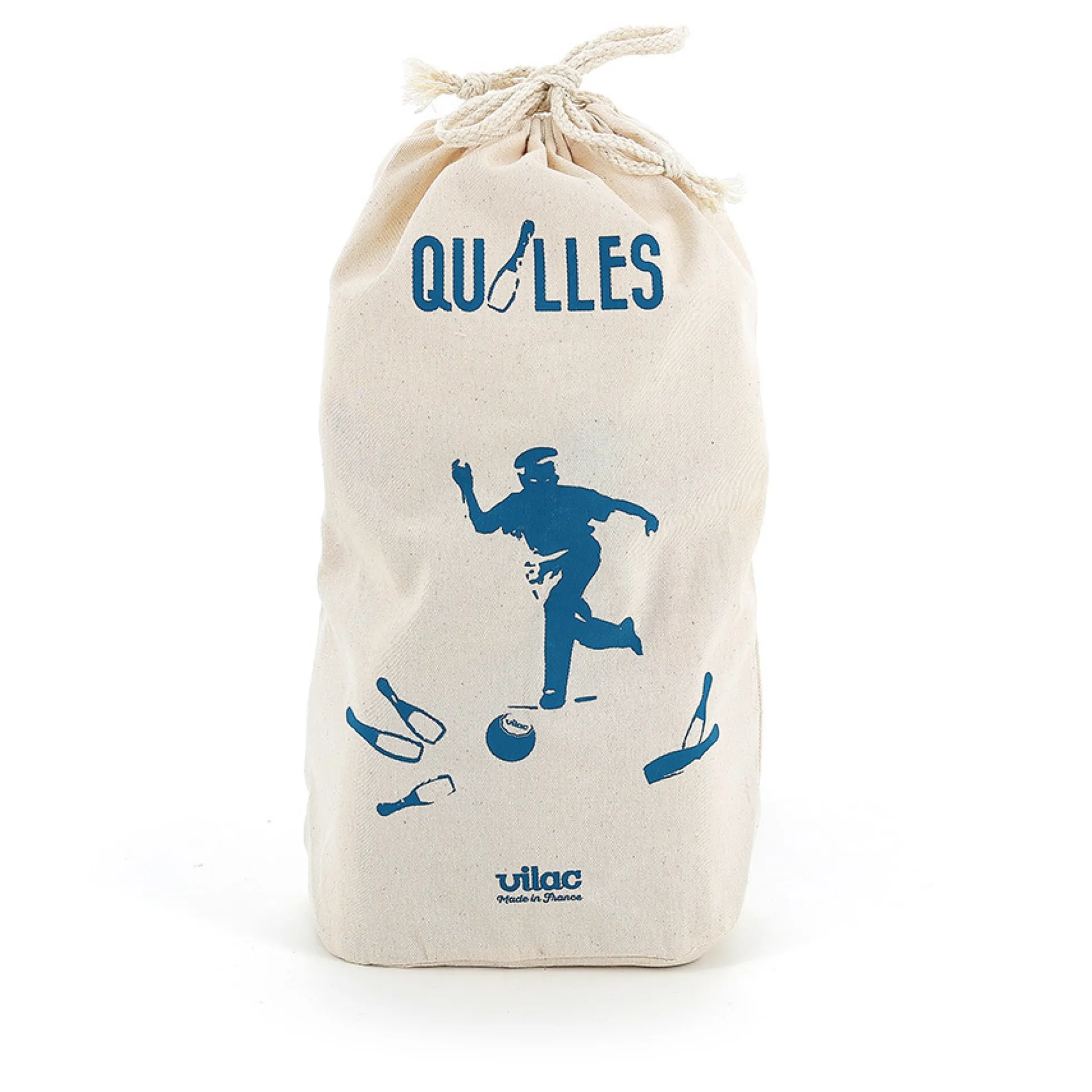 6 quilles bowling bicolores