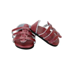 Sandales brunes pour poupée 28 cm