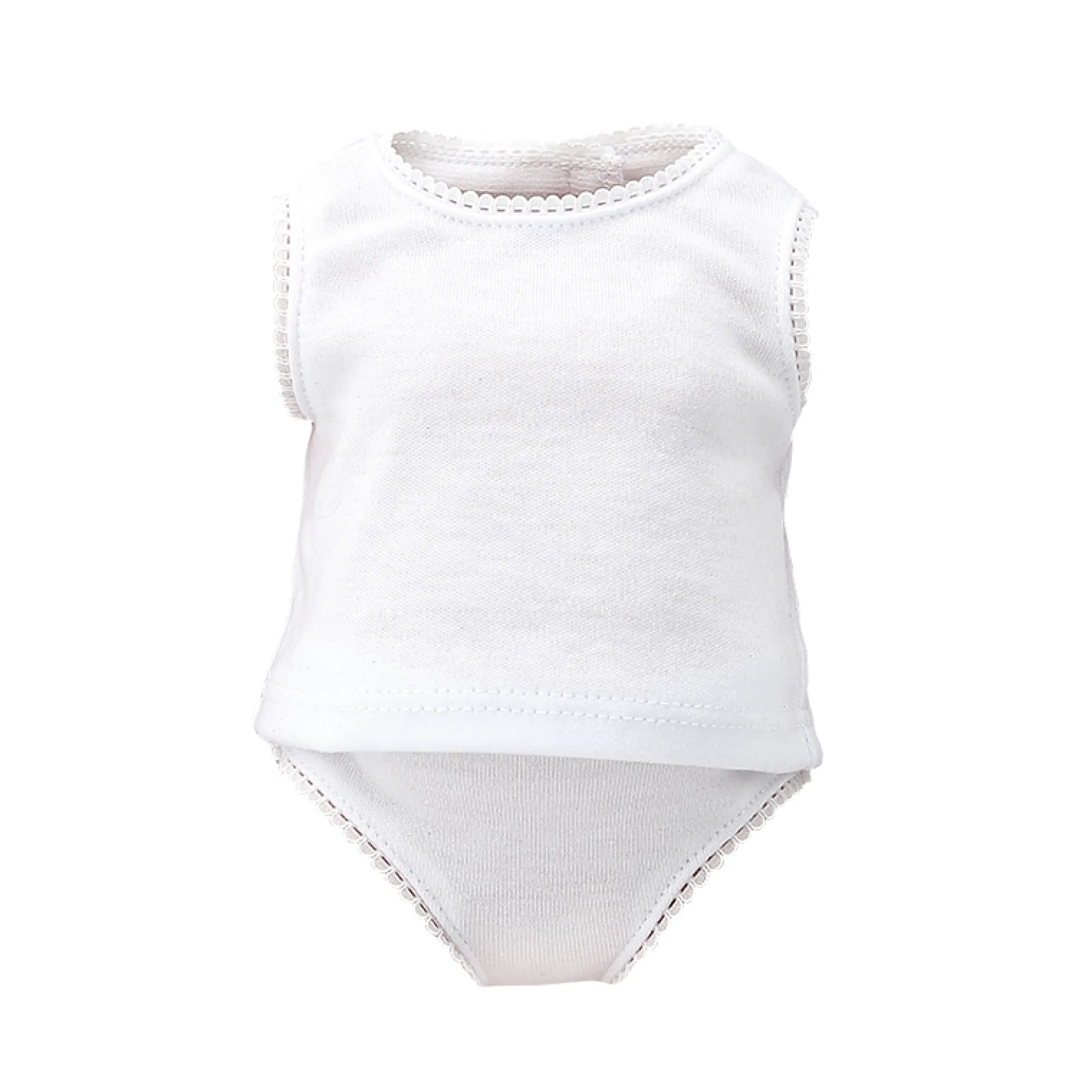 Slip & Tee-Shirt blanc pour poupée de 36 à 40 cm