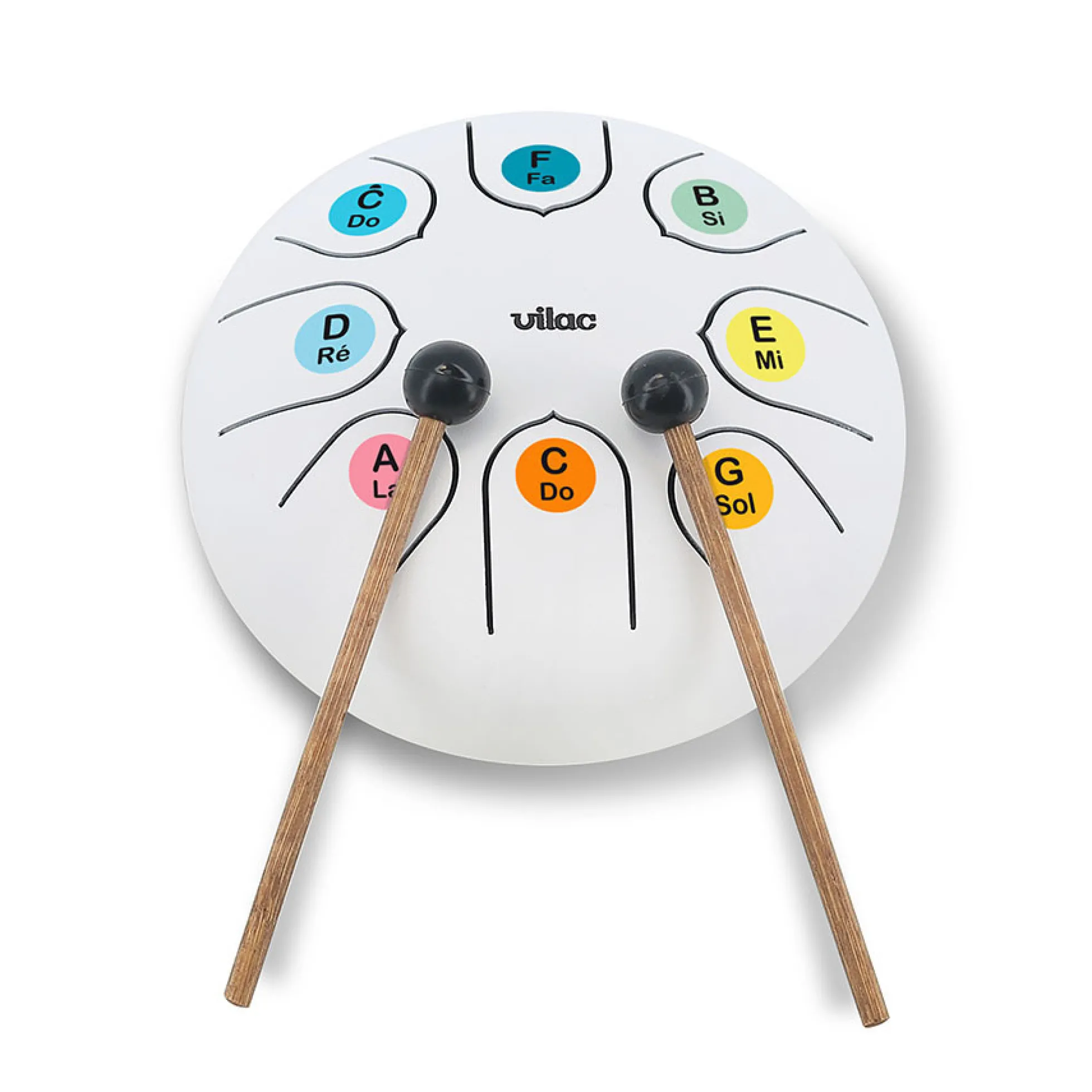 Tongue drum en métal, Blanc neige