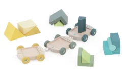 Train de cubes d’éveil multicolore en bois – Apprentissage des chiffres
