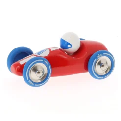 Voiture en bois, Course - Grand modèle rouge