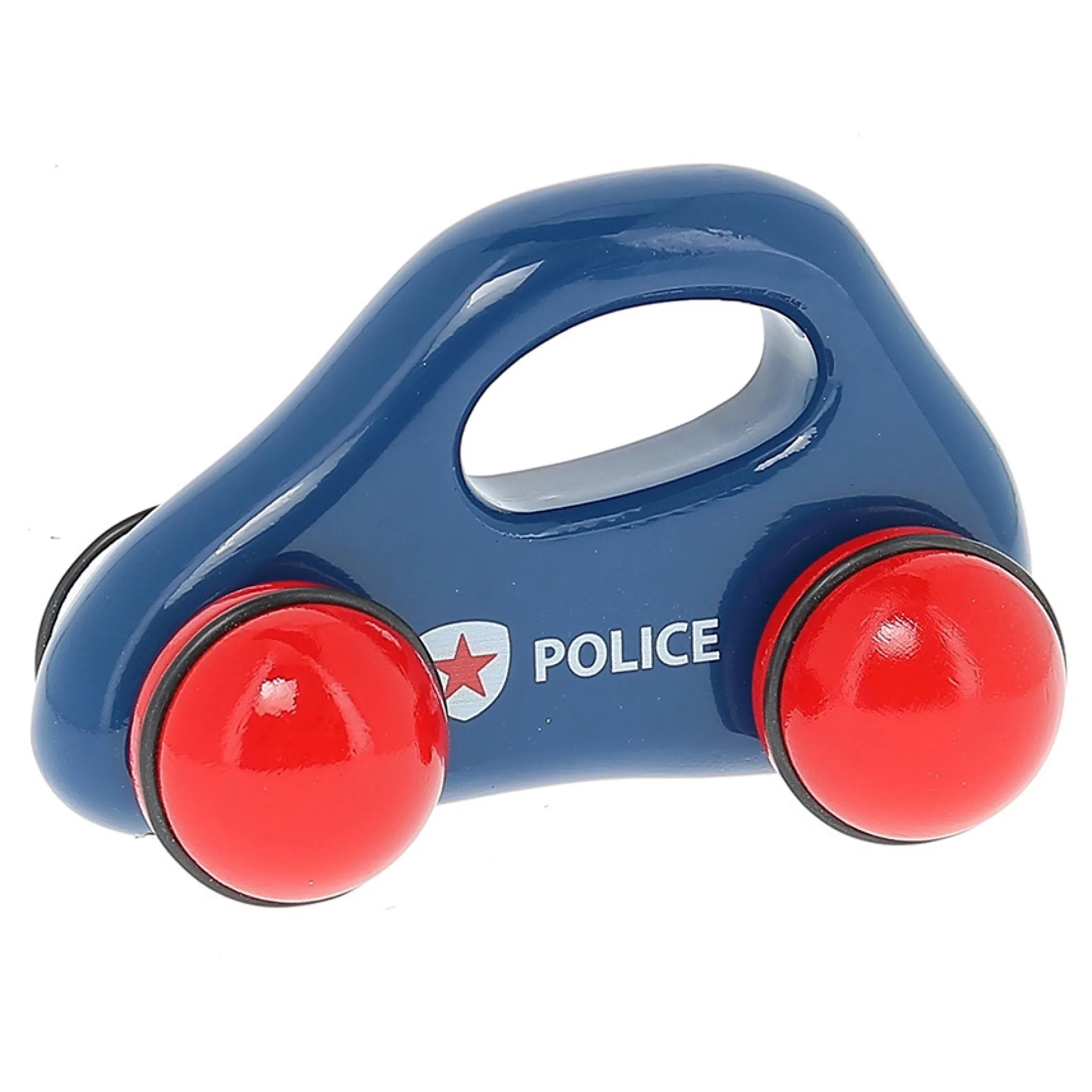 Voiture en bois, 1er âge - Modèle police