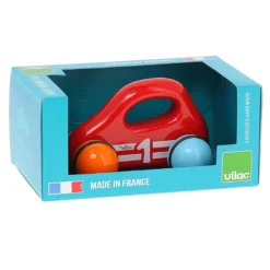 Voiture en bois, 1er âge - Modèle rouge