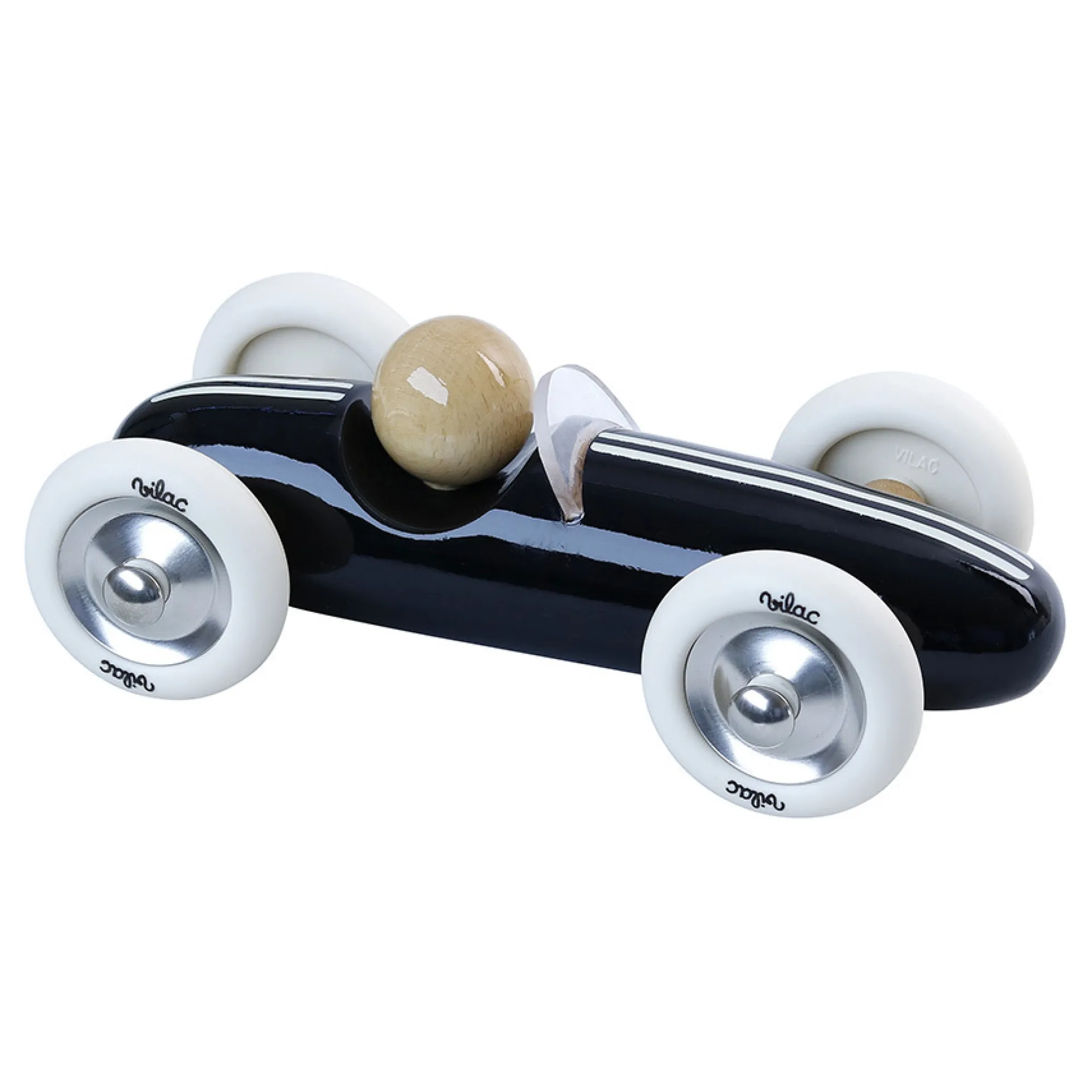 Voiture en bois, Grand prix vintage - Modèle medium noir