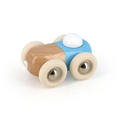 Voiture en bois, Moit-moit - Petit modèle bleu