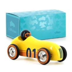 Voiture en bois, Old sport Compet’ - Jaune