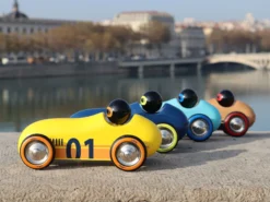 Voiture en bois, Old sport Compet’ - Jaune