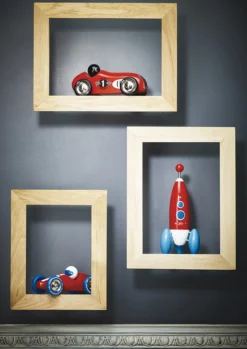 Voiture en bois, Old sport trophy - Grand modèle rouge