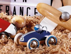 Voiture en bois, Roadster - Bleu