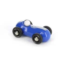 Voiture en bois, Streamline vintage - Petit modèle bleu