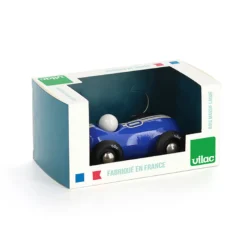 Voiture en bois, Streamline vintage - Petit modèle bleu