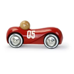 Voiture en bois, Streamline vintage - Modèle medium rouge